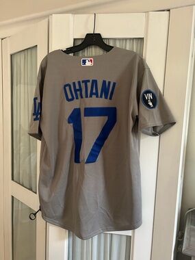 Nike Los Angeles Dodgers UNISEX Gray Athletic Jersey with MLB Tag